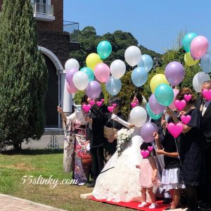 バルーンリリース　結婚式　日田　マリエールオークパイン